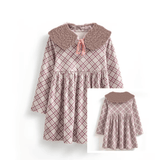 Christmas Dress for Girls with Faux Fur Jacket and Collar - Little Fashion