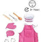 11pc Kids Baking Set: Apron, Chef Hat & Utensils - Little Fashion