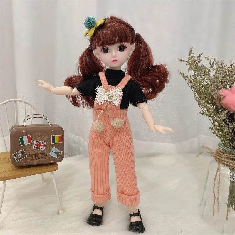 12-inch BJD Doll, Moveable Joints, Clothes, Shoes, Toy Gift - Little Fashion