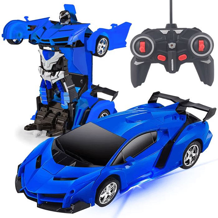 Large 24cm 2-in-1 RC Robot Car Transformer Toy | Halloween Gift