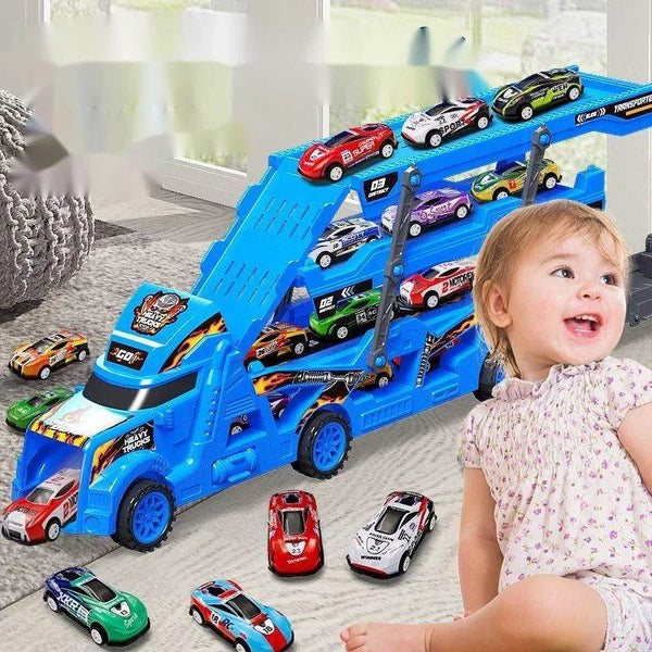 2-in-1 Truck & Race Track Toy for Kids – Educational Fun - Little Fashion
