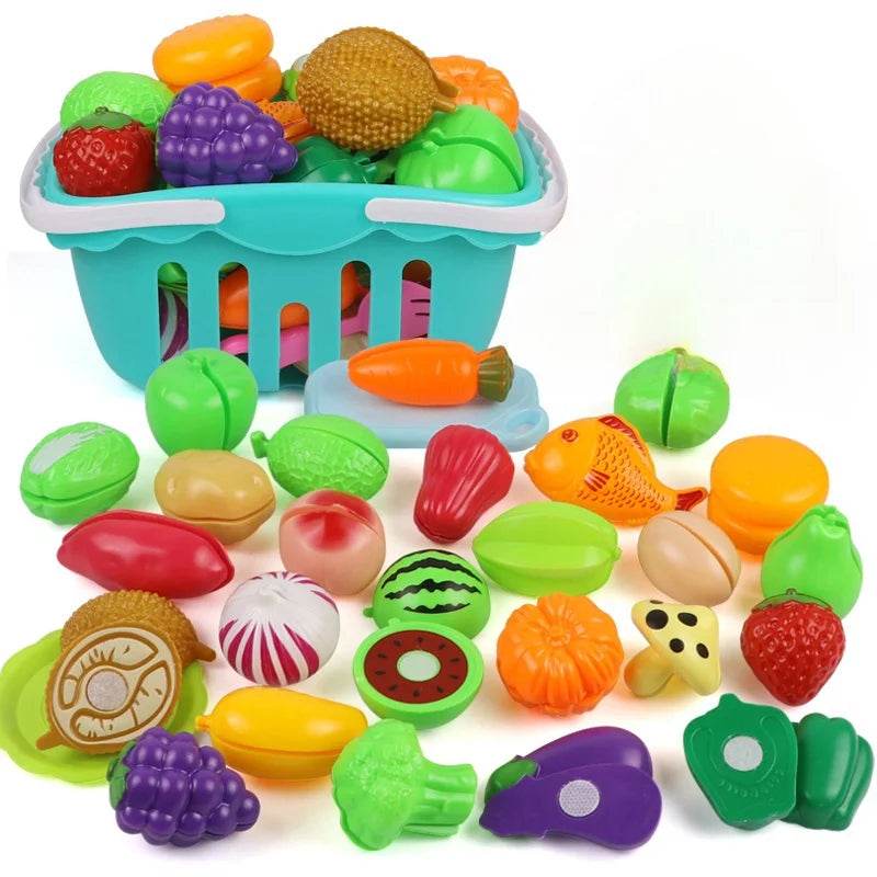 25PCS Kids Kitchen Toy Set with Music & Cutting Play - Little Fashion