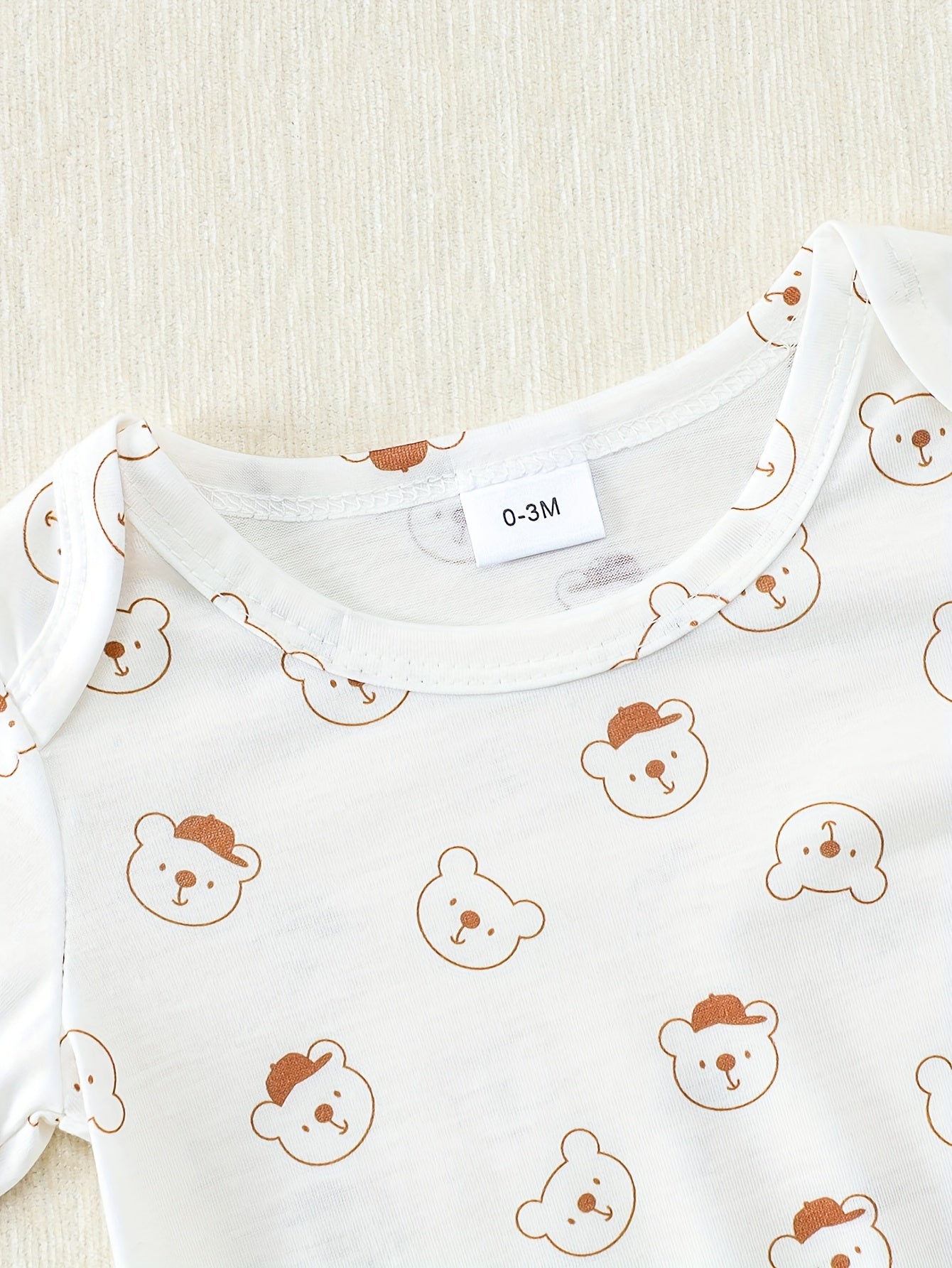 Baby Boy Bear Print Top and Pullover Set