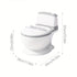White bidet with dimensions labeled on a white background