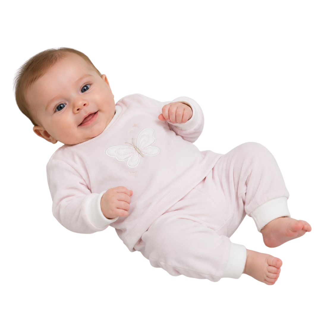 Baby Girls 2pc Top & Bottoms Set (0-9m)