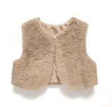 Christmas Dress for Girls with Faux Fur Jacket and Collar - Little Fashion
