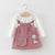 2pc Girl's Fur Vest & Velvet Princess Dress Set - Little Fashion