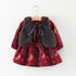 2pc Girl's Fur Vest & Velvet Princess Dress Set - Little Fashion