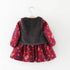 2pc Girl's Fur Vest & Velvet Princess Dress Set - Little Fashion