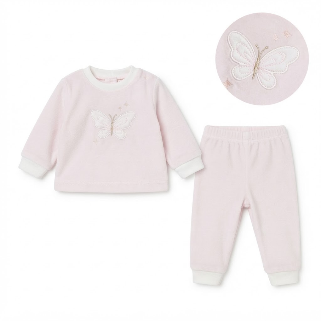 Baby Girls 2pc Top & Bottoms Set (0-9m)