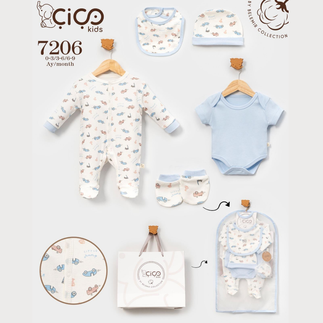 5Pc Baby Gift Set with Bag (0-9M)