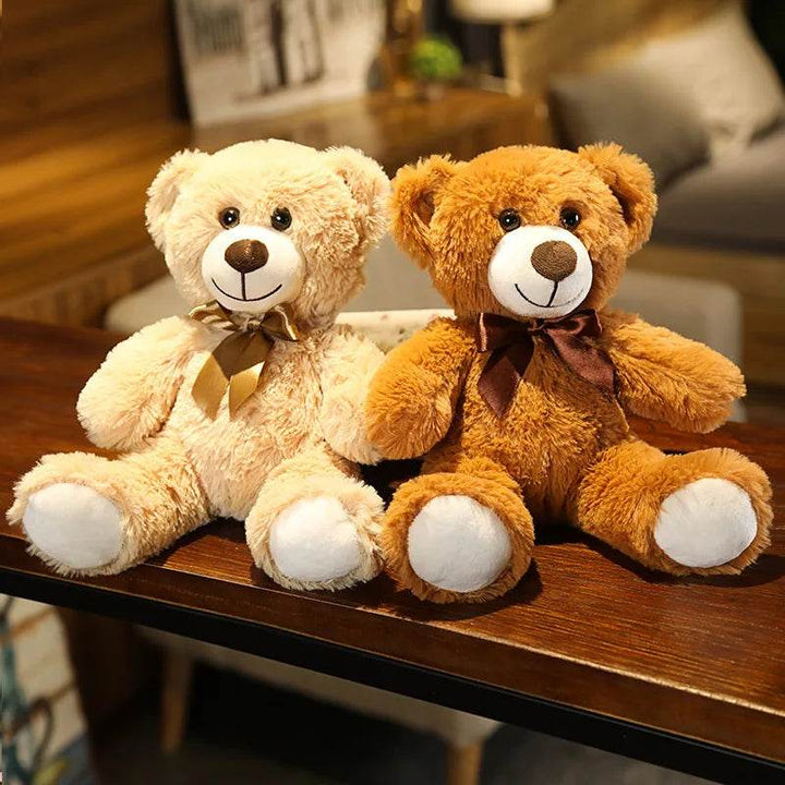 35cm Colorful Bow Tie Bear Plush Toy - Little Fashion