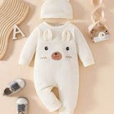 Cute Printed Romper with Hat – Ideal for Outdoors