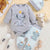 3pc Baby Boy Elephant Jumpsuit, Pants & Hat - Little Fashion