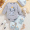 3pc Baby Boy Elephant Jumpsuit, Pants & Hat - Little Fashion
