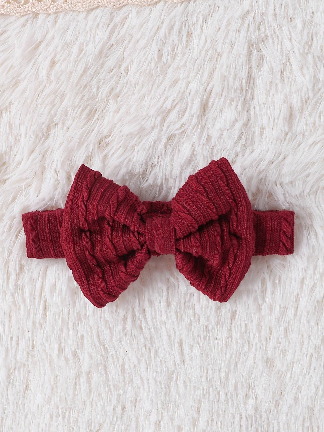 3pc Baby Girl Ribbed Dress, Socks & Headband - Little Fashion