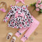 3pc Baby Girls Leopard Top, Pants & Headband Set - Little Fashion