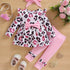 3pc Baby Girls Leopard Top, Pants & Headband Set - Little Fashion