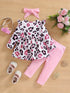 3pc Baby Girls Leopard Top, Pants & Headband Set - Little Fashion