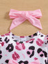 3pc Baby Girls Leopard Top, Pants & Headband Set - Little Fashion