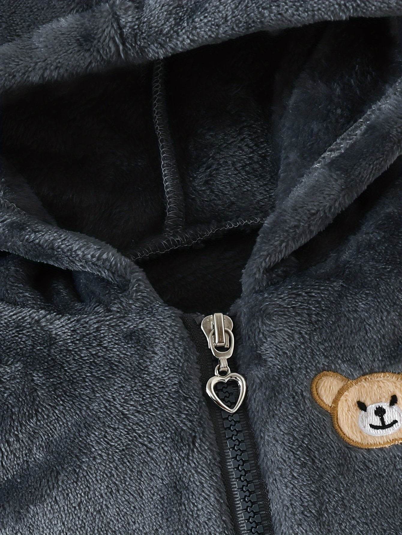 3pc Boys' Winter Set: Panda Jacket, Pants sweatshirt - Little Fashion