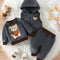 3pc Boys' Winter Set: Panda Jacket, Pants sweatshirt - Little Fashion