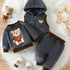 3pc Boys' Winter Set: Panda Jacket, Pants sweatshirt - Little Fashion