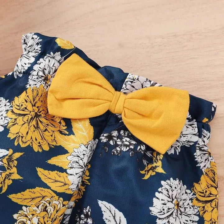 3PCS Baby Girl Outfit Set | Bodysuit & Floral Pants - Little Fashion