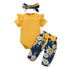 3PCS Baby Girl Outfit Set | Bodysuit & Floral Pants - Little Fashion