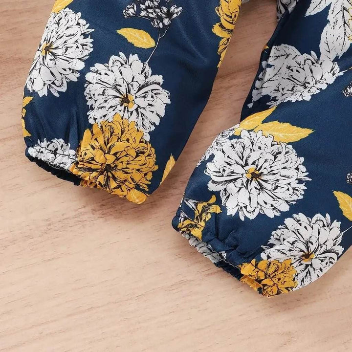 3PCS Baby Girl Outfit Set | Bodysuit & Floral Pants - Little Fashion