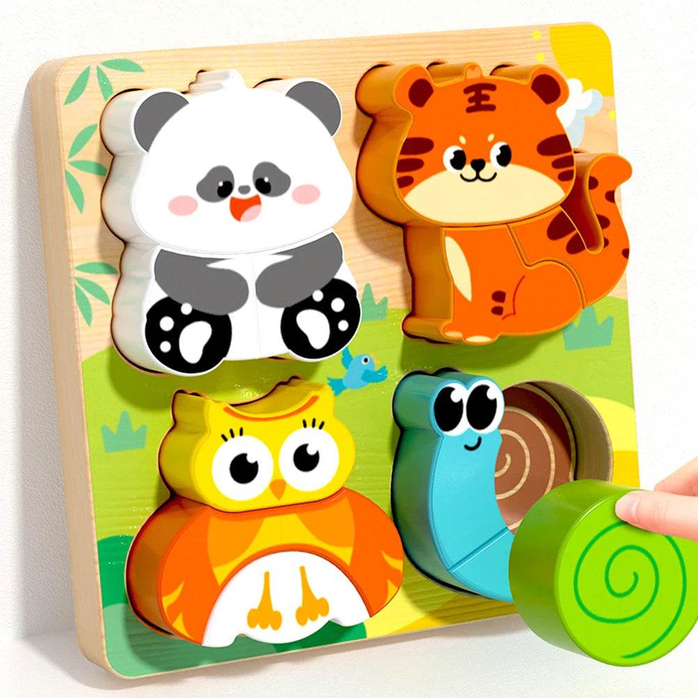 4 - in - 1 Wooden Animal Puzzle for Kids - collection_name