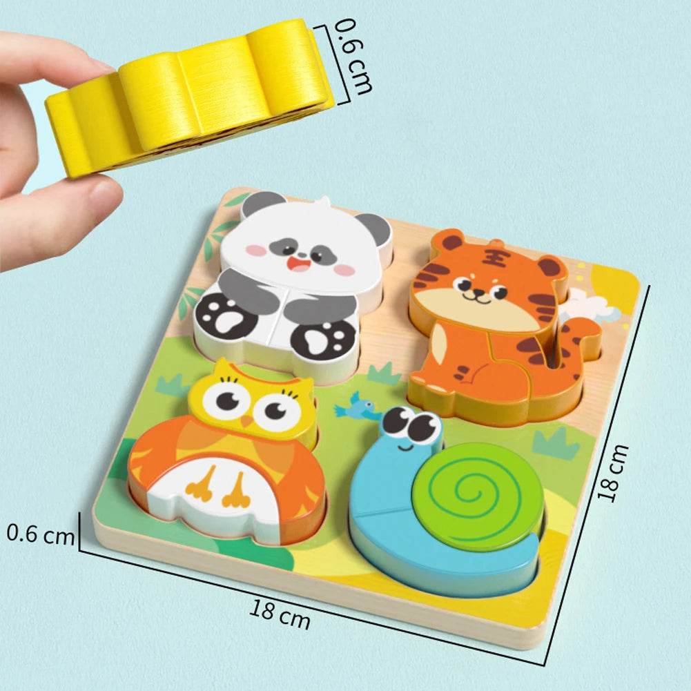 4 - in - 1 Wooden Animal Puzzle for Kids - collection_name