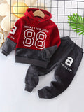 Boy's Trendy Hoodie & Pants Set