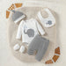 4PCS Baby Boy Elephant Outfit Set – Pantsuit & Accessories - Little Fashion