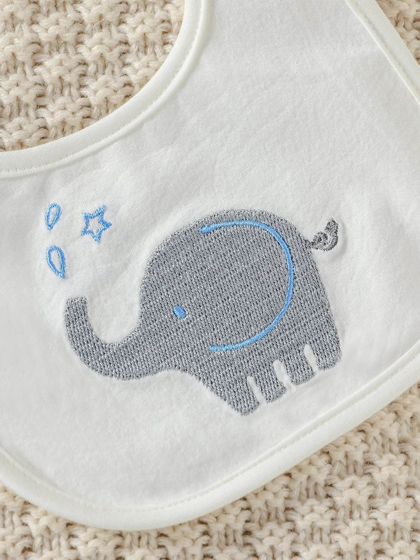 4PCS Baby Boy Elephant Outfit Set – Pantsuit & Accessories - Little Fashion