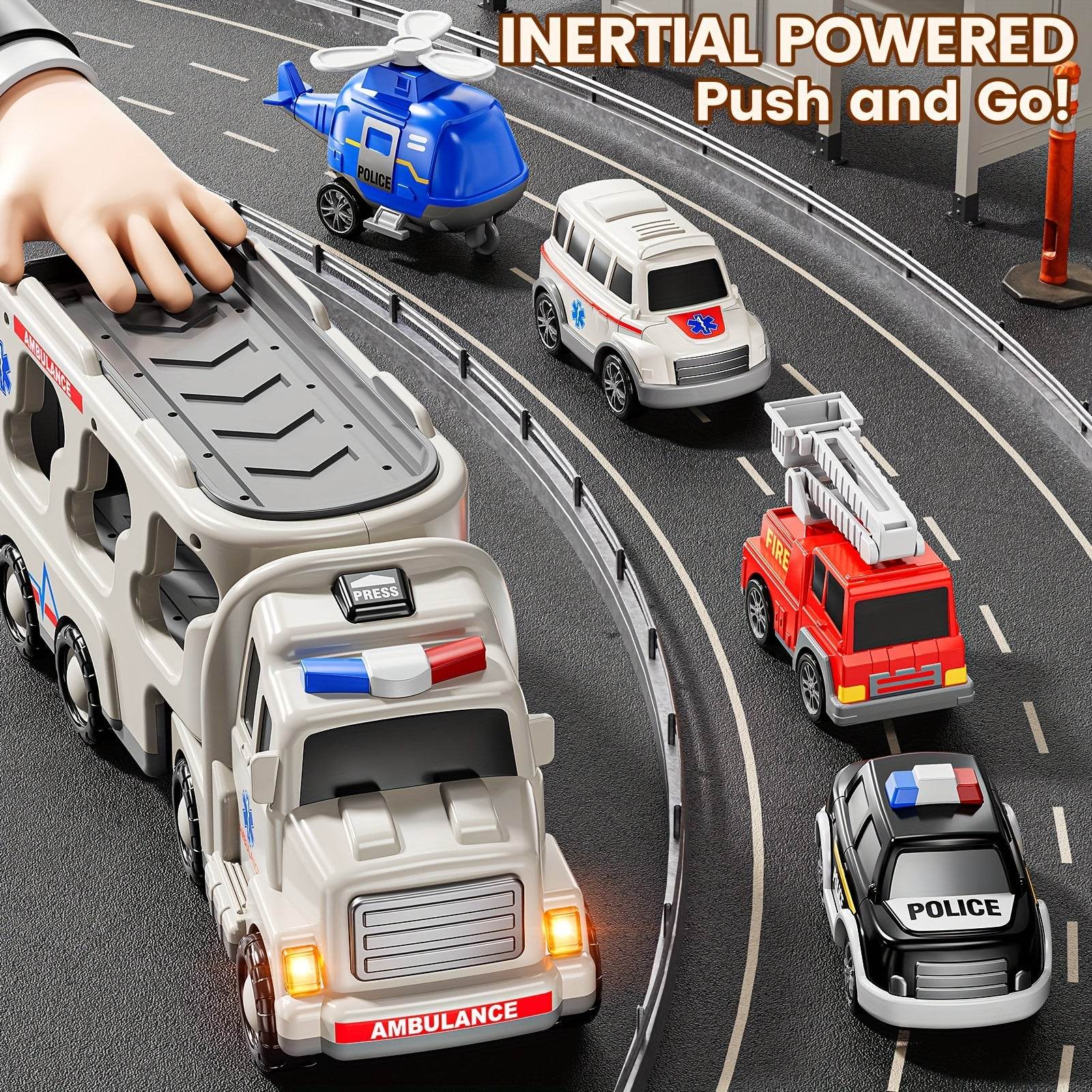 5-Pack Toddler Rescue Vehicles: Ages 3-6 - Little Fashion