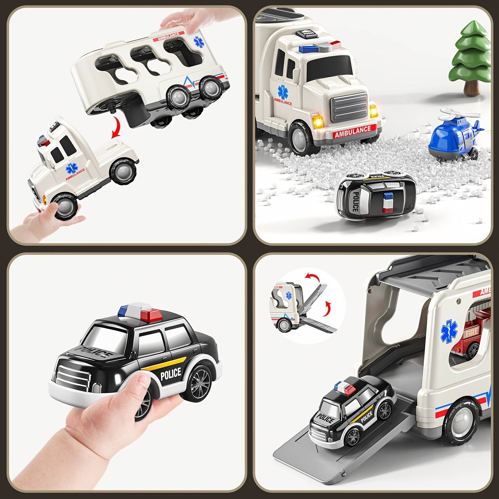 5-Pack Toddler Rescue Vehicles: Ages 3-6 - Little Fashion