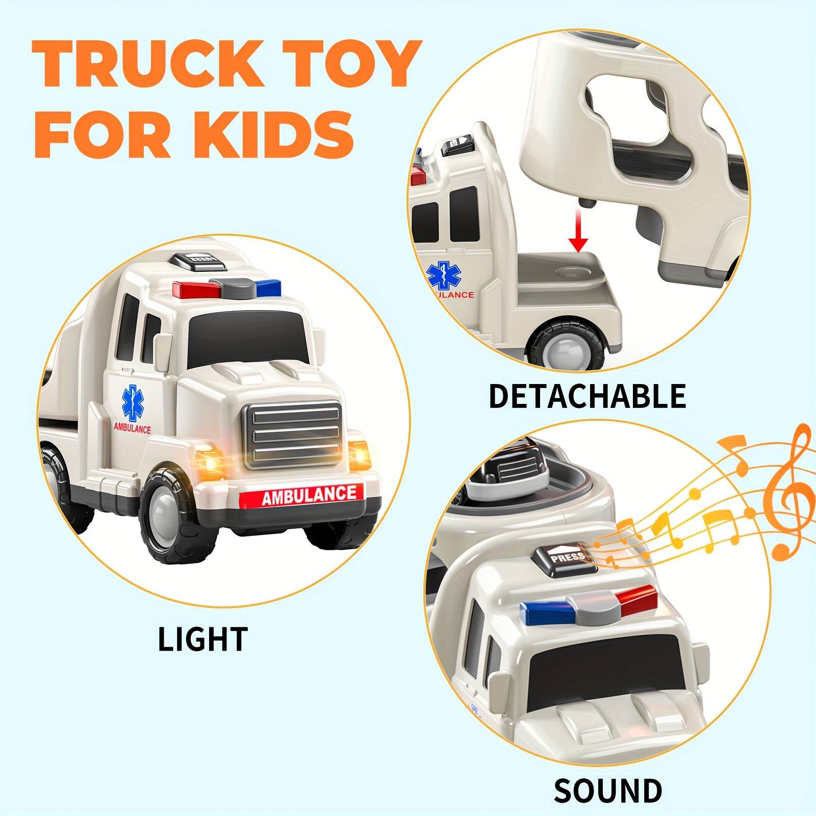 5-Pack Toddler Rescue Vehicles: Ages 3-6 - Little Fashion