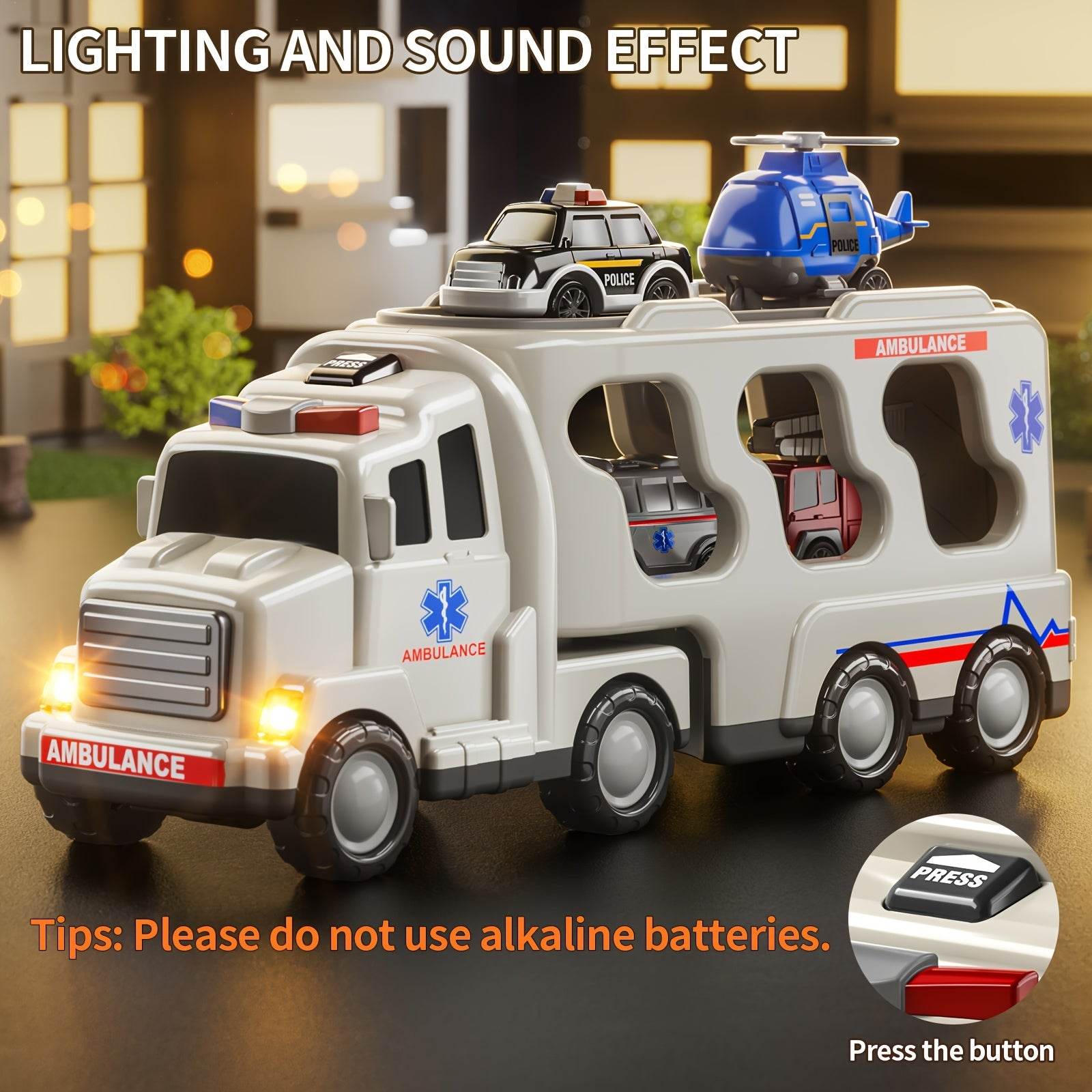 5-Pack Toddler Rescue Vehicles: Ages 3-6 - Little Fashion
