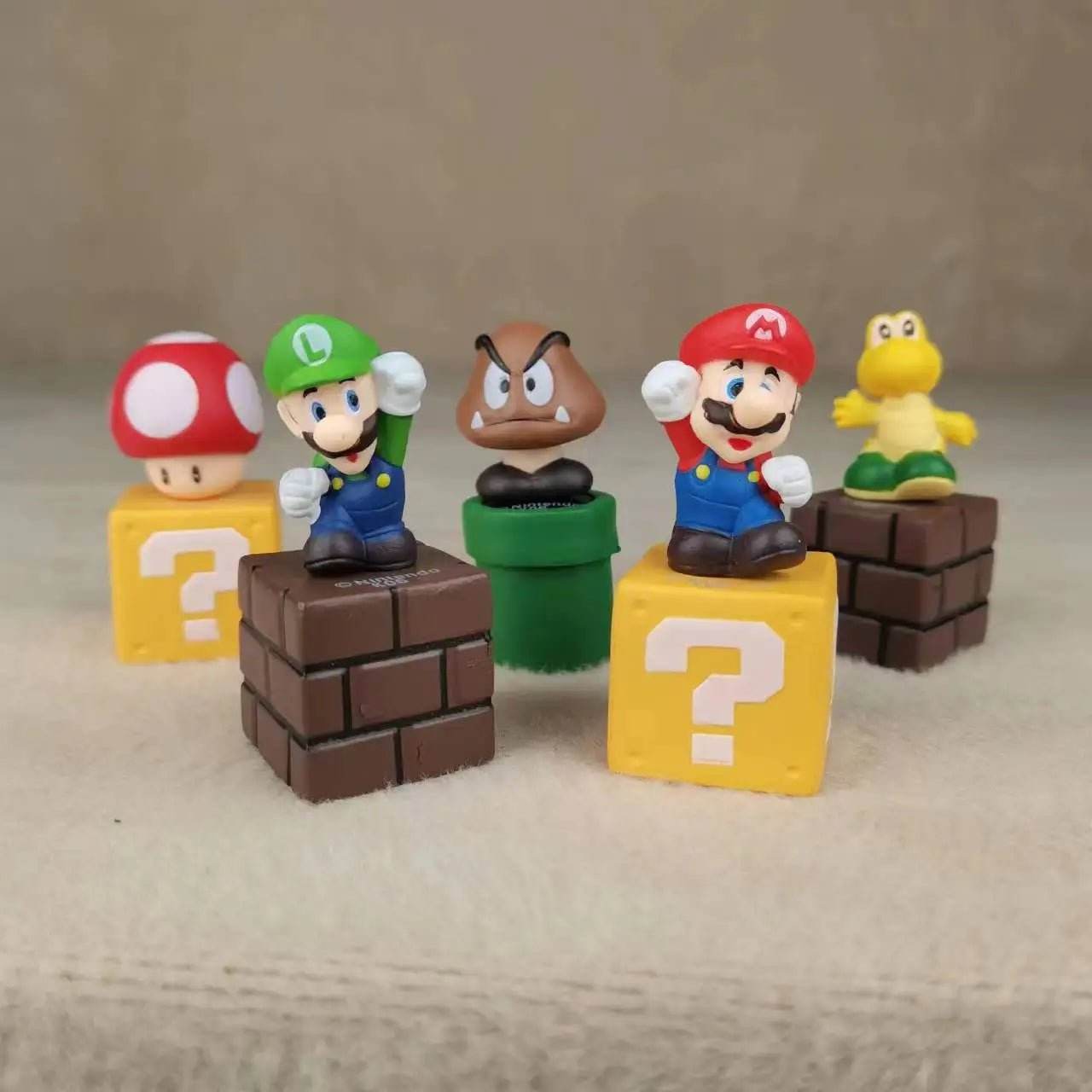 5pcs Super Mario Action Figure Set | Cake Toppers - Little Fashion