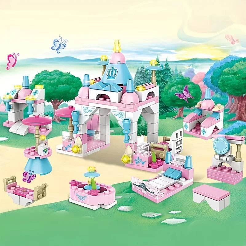 6-in-1 Girls Castle Building Blocks Kit - Little Fashion