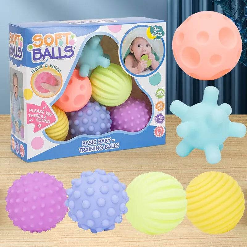 6 Pcs Baby Sensory Balls – Soft & Textured Toys - Little Fashion