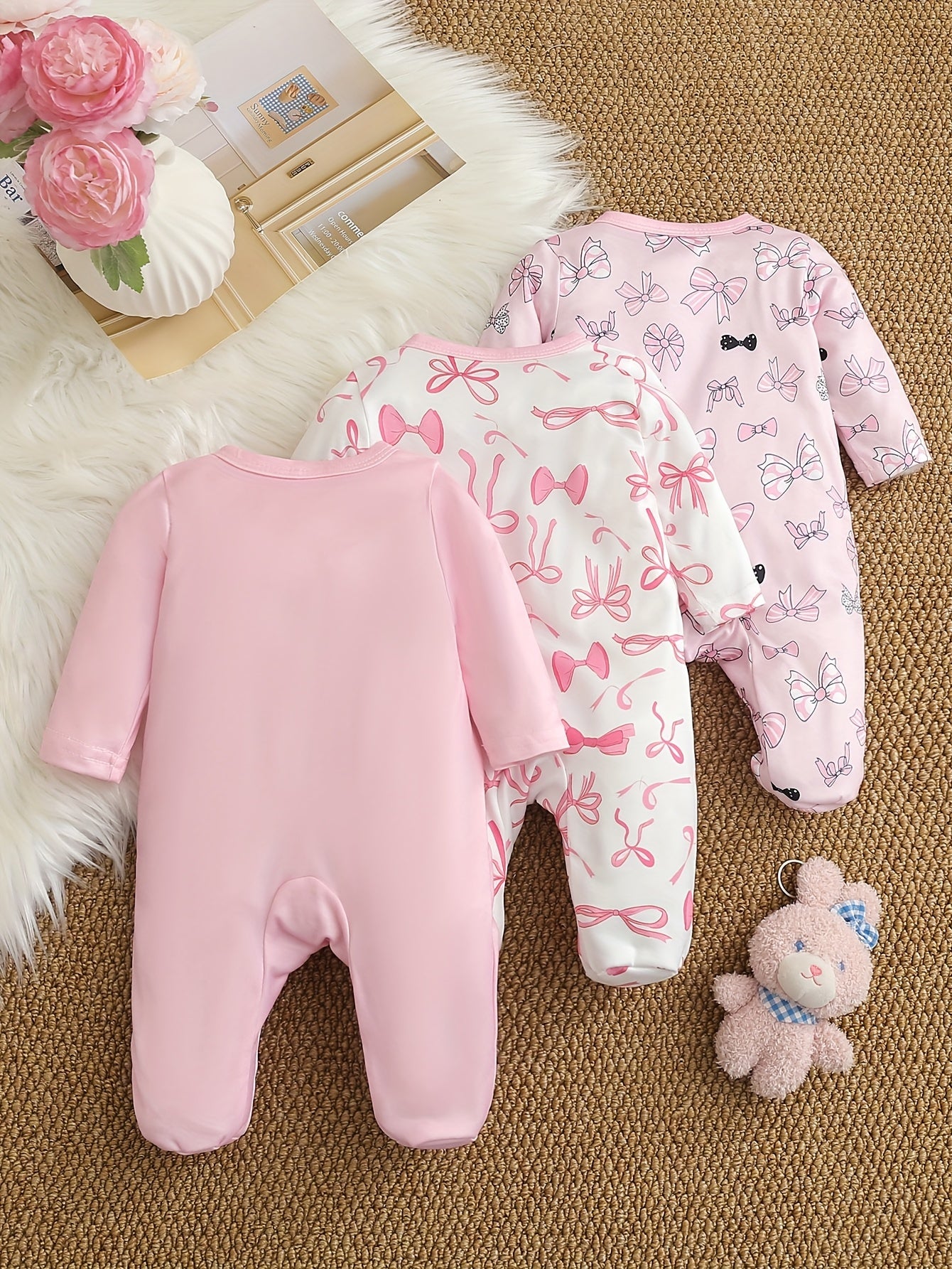 Girls' 3-Piece Romper Set - Cute Outdoor Summer Outfit