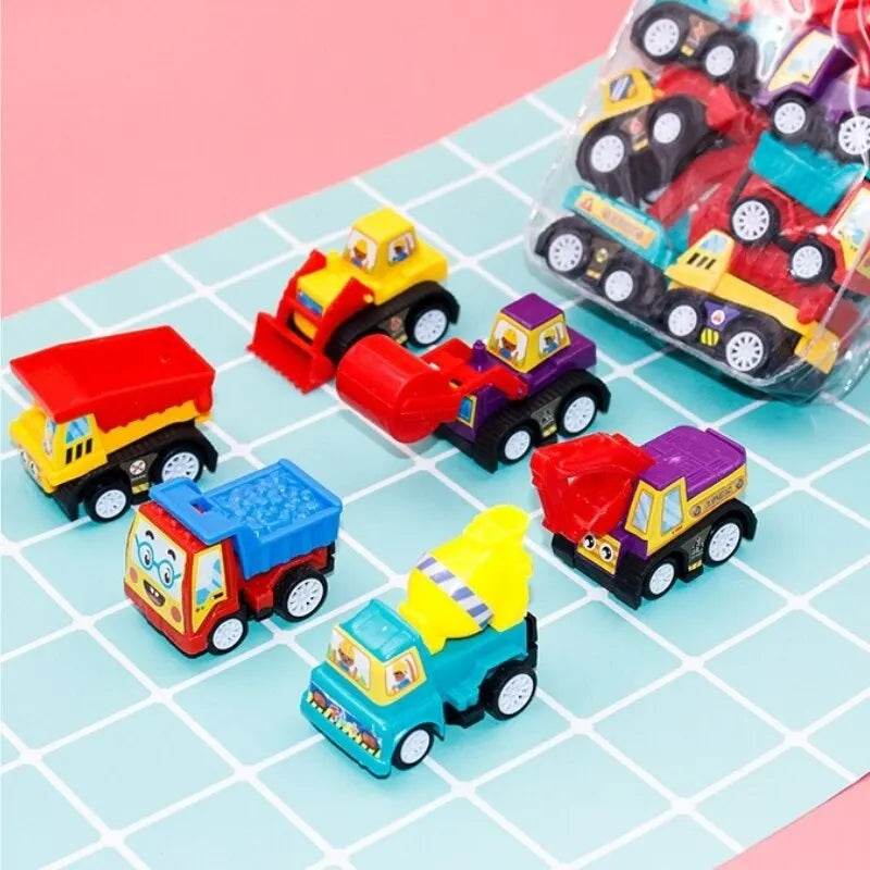 6PCS Mini Inertia Car Set – Pull Back Toys for Kids - Little Fashion