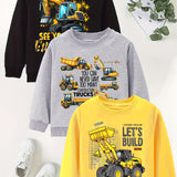 Cozy Boys' Excavator Print Sweatshirts