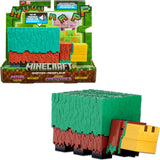 Minecraft-themed toy building blocks set with packaging displaying the Minecraft logo.