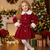 Girls' Winter Coat: Plush Lapel, Bow Detail