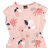 Pink sleeveless top with abstract hand and flower pattern on a white background