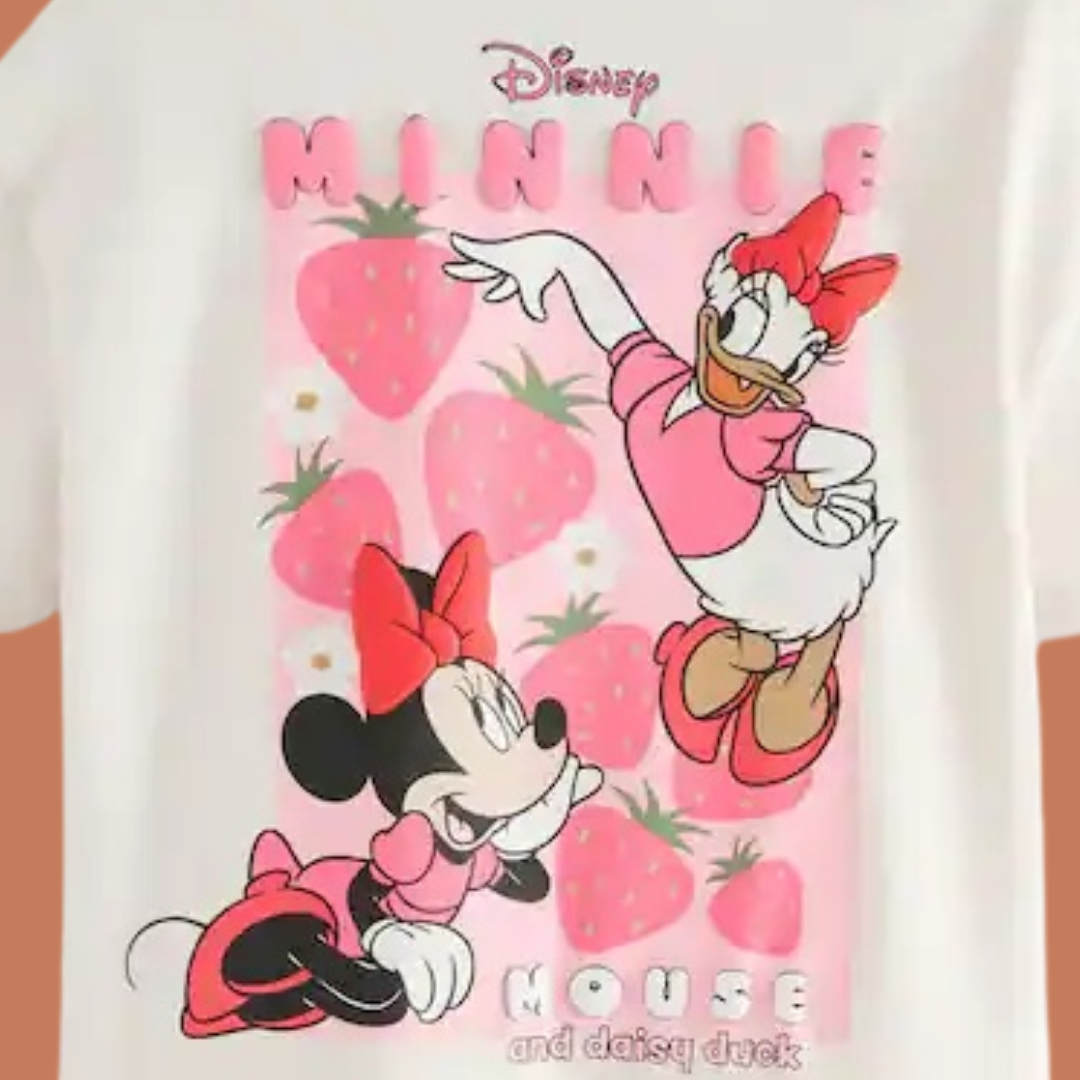 Cartoon characters on a product with 'Disney' branding