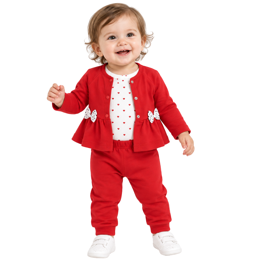 A 2-piece newborn velvet outfit set featuring a navy blue and white long-sleeve romper with a car applique and a matching navy blue and white hat, displayed on a cream fabric background with informational callouts.